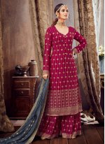 Subtle Embroidered Ceremonial Palazzo Salwar Suit