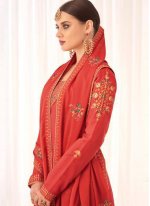Subtle Red Festival Designer Pakistani Suit