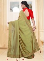 Subtle Silk Green Stone Traditional Saree