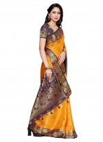 Subtle Yellow Kanjivaram Silk Classic Designer Saree