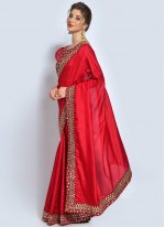 Sumptuous Sequins Vichitra Silk Contemporary Style Saree