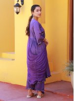 Sumptuous Violet Fancy Readymade Designer Salwar Suit