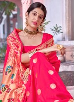 Superb Rose Pink Traditional Designer Saree