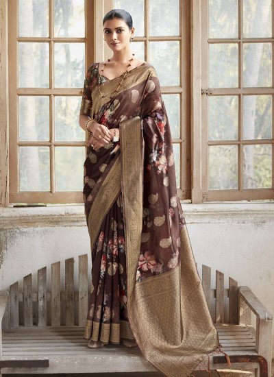Superb Silk Mehndi Designer Traditional Saree