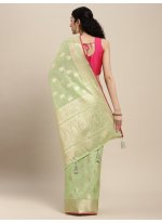 Superb Silk Zari Green Traditional Saree