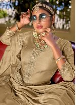 Surpassing Beige Designer Pakistani Suit