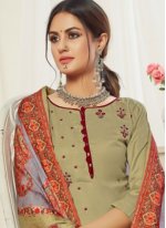 Swanky Pashmina Embroidered Trendy Salwar Suit