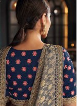 Tamannaah Bhatia Grey Silk Designer Saree