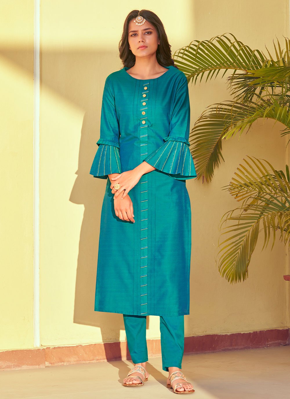 Frill hotsell sleeves kurti