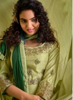 Tempting Embroidered Festival Readymade Suit