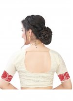 Tempting Satin Embroidered Classic Saree