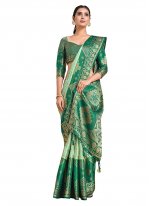 Tempting Zari Green Kanjivaram Silk Classic Designer Saree