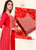 Thrilling Red Fancy Pant Style Suit