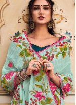 Tiptop Silk Embroidered Green Classic Saree