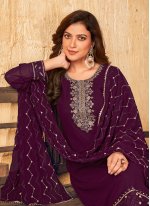 Titillating Embroidered Trendy Salwar Suit