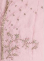 Titillating Pink Resham Contemporary Style Saree