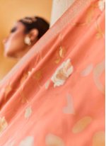 Titillating Resham Mehndi Designer Traditional Saree