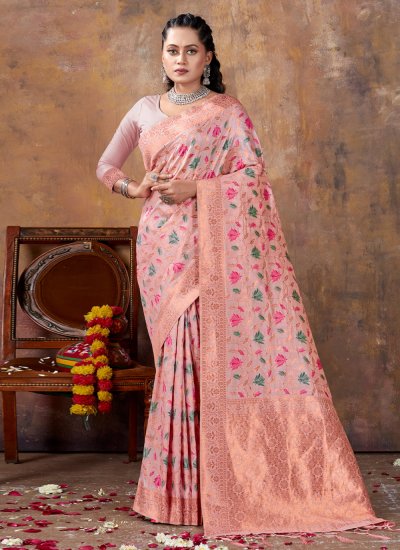Traditional Saree Fancy Banarasi Silk in Mauve 