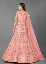 Trendy Lehenga Choli Sequins Art Silk in Pink