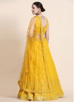 Trendy Lehenga Choli Sequins Georgette in Yellow