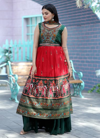 Trendy Salwar Kameez Designer Patola Silk  in Red