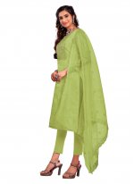 Trendy Salwar Suit Sequins Organza in Green