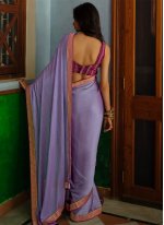Trendy Saree Lace Art Silk in Lavender