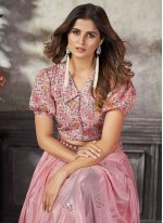 Trendy Sequins Pink Readymade Lehenga Choli