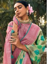 Trendy Weaving Multi Colour Organza Designer Saree