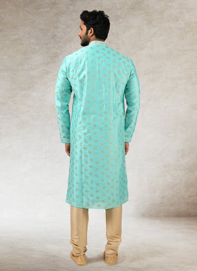 
                            Turquoise Color Kurta Pyjama