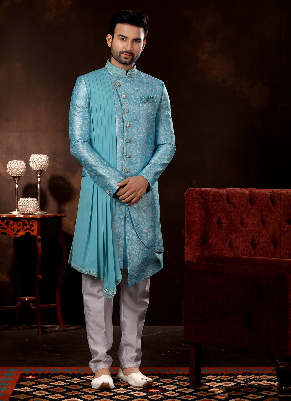 Colourful sherwani best sale