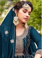 Turquoise Engagement Trendy Salwar Suit