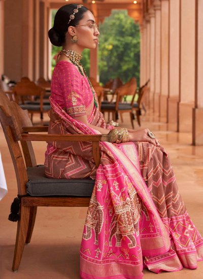 
                            Unique Patola Silk  Trendy Saree