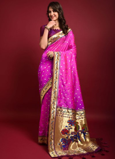 Unique Rani Traditional Saree