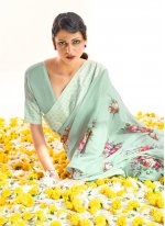 Versatile Fancy Fabric Digital Print Classic Designer Saree