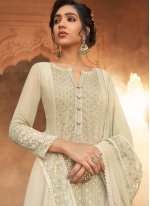 Versatile Off White Embroidered Designer Pakistani Suit