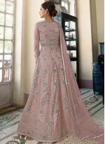 Vibrant Net Pink Embroidered Trendy Salwar Kameez