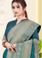 Vichitra Silk Rama Traditional Designer Saree