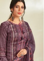 Violet Color Designer Pakistani Suit