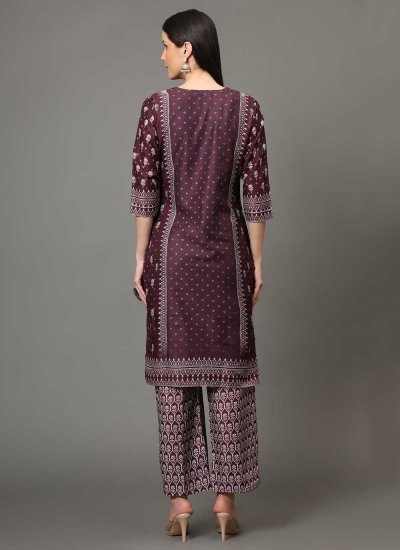 Viscose Embroidered Party Wear Kurti in Brown
