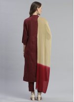 Viscose Pant Style Suit in Maroon