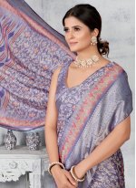 Viscose Weaving Contemporary Saree in Lavender