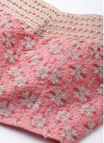 Vivacious Pink Embroidered Organza Readymade Lehenga Choli