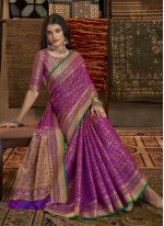 Vivacious Silk Purple Weaving Saree