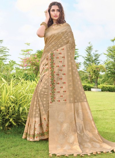 Vivid Embroidered Silk Designer Traditional Saree
