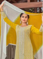 Vivid Mustard Straight Salwar Suit