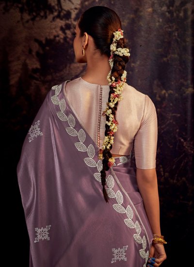Voguish Fancy Fabric Embroidered Classic Saree