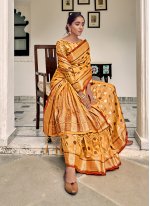 Voguish Weaving Gold Trendy Saree