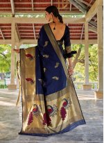 Weaving Handloom silk Designer Traditional Saree in Blue