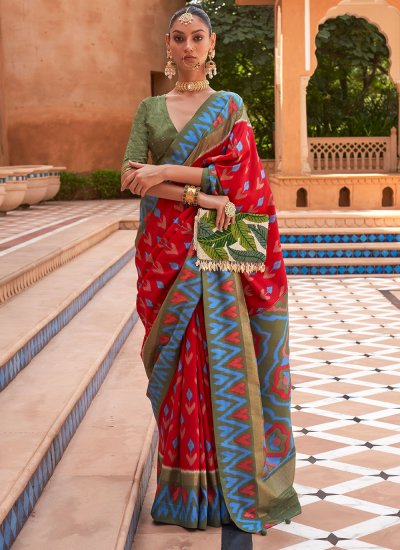 Weaving Patola Silk  Classic Saree in Red